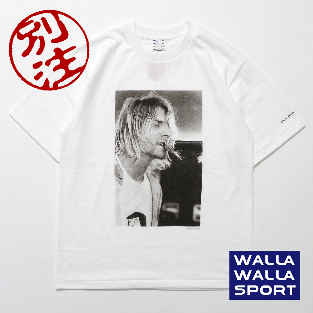 【WALLA WALLA SPORT ワラワラスポーツ】別注限定モデル S/S PRINT Tee CHARLES PETERSON “KURT CLOSE UP BEEHIVE” 半袖プリントTeeシャツ チャールズ・ピーターソン カートクローズアップビーハイヴ